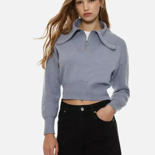 Zip neck jumper